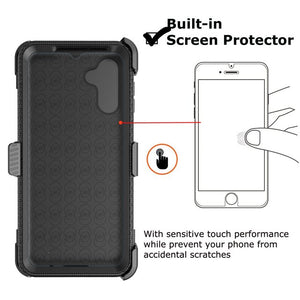 Heavy Duty Rugged Armor Galaxy A13 5G Case with Belt Clip Holster
