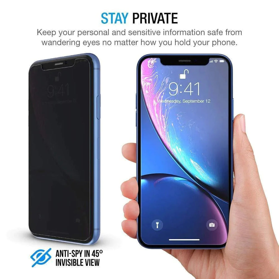 iPhone 14 Pro Max (6.7 inch) Privacy Anti-Spy Tempered Glass Screen Protector [2-Pack]