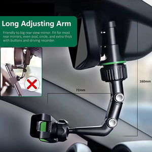 360° Rotation Adjustable Car Rearview Mirror Phone Mount Holder Cradle-MyPhoneCase.com