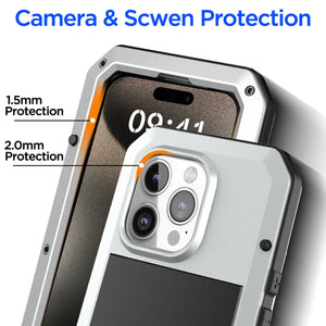Gorilla Glass iPhone 15 Pro Max Full Metal Aluminum Case