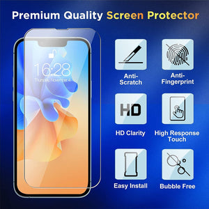 [2+2] iPhone 14 Pro Max Full Cover Tempered Glass Screen + Camera Protector
