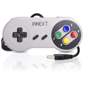 [2-Pack] SNES Style USB Wired Controller Gamepad for PC/MAC - Gray