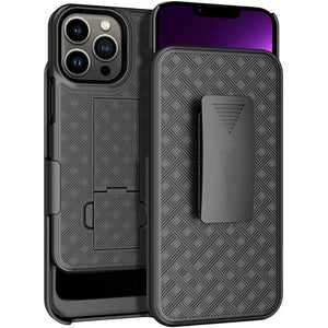 iPhone 12 Pro Max (6.7") Case Belt Clip Holster Swivel Cover Kickstand-MyPhoneCase.com