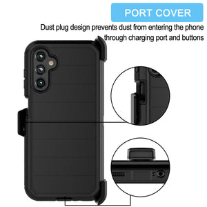 Heavy Duty Defender Galaxy A14 5G Case with Belt Clip Holster