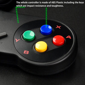 [2-Pack] SNES Style USB Wired Controller Gamepad for PC/MAC - Black