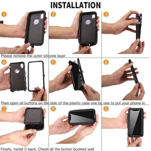 Heavy Duty Defender iPhone 11 Pro Case Belt Clip Holster - RealTree Blaze-MyPhoneCase.com