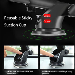 [2-in-1] Dashboard Windshield Air Vent Car Mount Phone Holder Extension Arm-MyPhoneCase.com