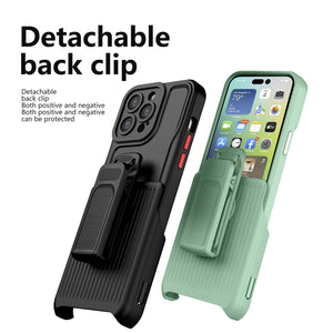 Rugged Defender iPhone 13 Case New-Type Belt Clip Holster - Matcha Green-MyPhoneCase.com