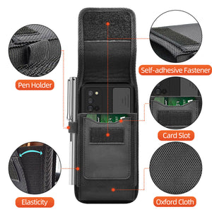 For iPhone 14 Series Vertical Phone Pouch Card Slot Belt Clip Holster