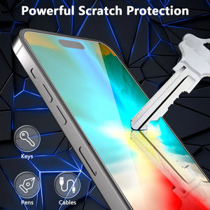 [2-Pack] iPhone 15 Tempered Glass Screen Protector
