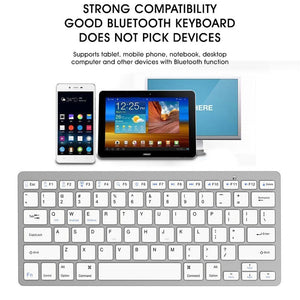 Compact Slim Wireless Bluetooth Keyboard for PC / MAC / iOS / Android