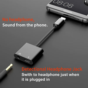 [2-in-1] USB Type C to 3.5mm 1/8" Aux Audio / Charging Active DAC-MyPhoneCase.com