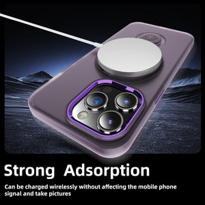 Frosted Armor iPhone 15 Pro Max Case Mag Safe Ring Stand