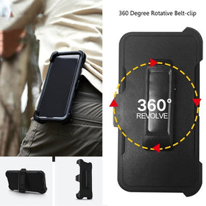 Heavy Duty Defender iPhone 15 Pro Case Belt Clip Holster - RealTree Camo