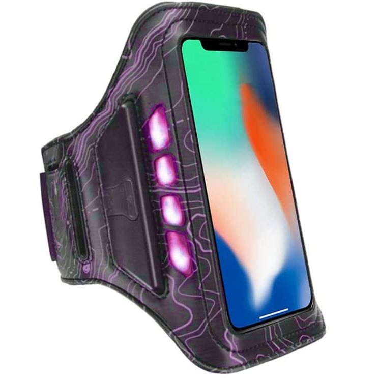 Safety LED Sports Armband Phone Holder Pouch Running Safety LED Sports Armband Phone Holder Pouch Running
