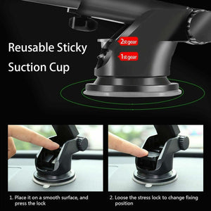 [3-in-1] Car Phone Holder Mount Long Arm Dashboard Windshield Air Vent-MyPhoneCase.com