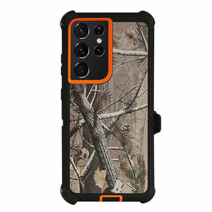Rugged Defender Galaxy S22 Case Belt Clip Holster - RealTree Camo-MyPhoneCase.com