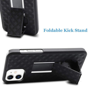 OEM Fitted Shell [iPhone 12 / 12 Pro] Rugged Kickstand Case Belt Clip Holster-MyPhoneCase.com