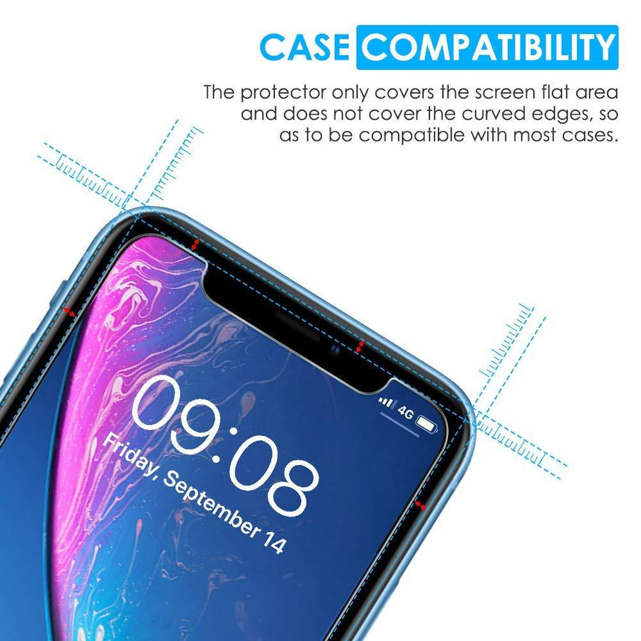 [3-Pack] iPhone XR (6.1") Tempered Glass Screen Protector