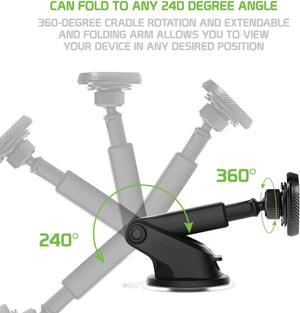 Dashboard Windshield Telescopic Long Arm Magnetic Car Mount Phone Holder-MyPhoneCase.com