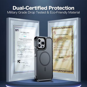 Heavy Duty Shockproof [iPhone 14 Pro] MagSafe Case - Black-MyPhoneCase.com