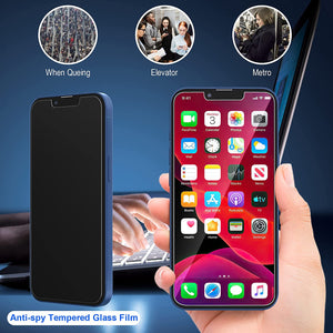 [2-Pack] Privacy Anti-Spy Tempered Glass [iPhone 13 Mini] Screen Protector-MyPhoneCase.com