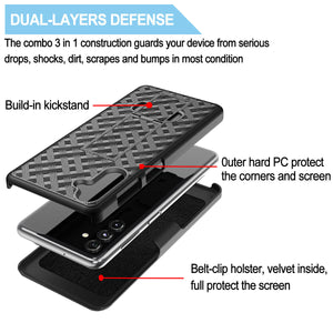 OEM Slim Shell Fitted Cover [Galaxy A14] Case w/ Rugged Belt Clip Holster-MyPhoneCase.com