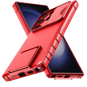 Heavy Duty Full-Body [Galaxy Note 20 Case] w/ Rugged Stand - Red-MyPhoneCase.com
