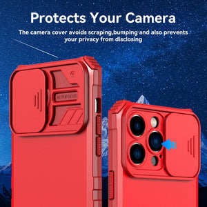Heavy Duty Full-Body [iPhone 14 Plus Case] Case w/ Rugged Stand - Red-MyPhoneCase.com