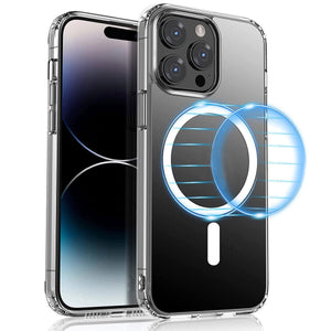Shockproof Crystal iPhone 12 / 12 Pro Magnetic Mag-Safe Case - Clear-MyPhoneCase.com