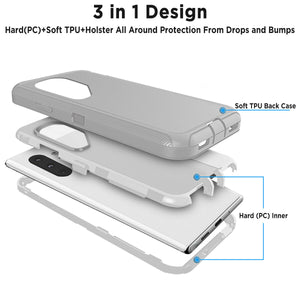 Heavy Duty Rugged Defender [Galaxy Note 10] Case Holster - Glacier-MyPhoneCase.com