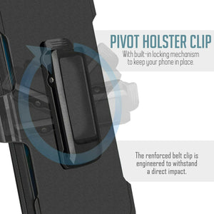 Heavy Duty Defender [Moto one 5G ace] Case Belt Clip Holster - Black/Black-MyPhoneCase.com