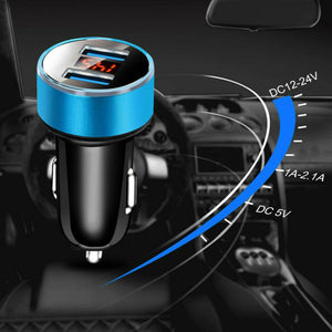 2-Ports [USB LED Car Charger] Cigarette-lighter Port Fast Charging [3.1A]-MyPhoneCase.com