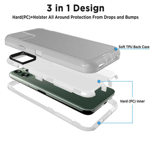 Heavy Duty Defender Armor [iPhone 11 Pro Max] Case Holster - Glacier-MyPhoneCase.com