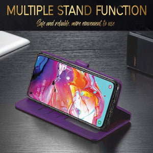 Premium Leather [Galaxy S23 Ultra] Flip Wallet Case w/ Card Holder - Purple-MyPhoneCase.com
