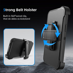 Tough Defender [iPhone 14 Pro] Case Full Body Rugged Armor - Black-MyPhoneCase.com