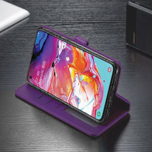 Premium Leather [Moto G Power 2021] Wallet Case w/ Card Holder - Purple-MyPhoneCase.com