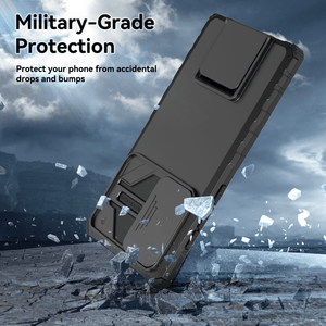 Heavy Duty Full-Body [Galaxy S23 Case] w/ Rugged Stand - Black-MyPhoneCase.com