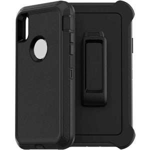 Defender Case for [iPhone XR] Case w/ Holster Belt Clip - Black-MyPhoneCase.com