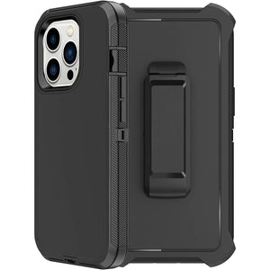 Heavy Duty Defender iPhone 14 Case with Belt Clip Holster