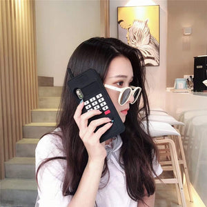 Cute Funny 3D Silicone Cover iPhone 13 Pro Max (6.7") Case - Retro Telephone