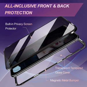 Anti-Spy Privacy [iPhone 12/13/14] Magnetic Phone Case Full-Body Glass-MyPhoneCase.com