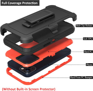 Heavy Duty Defender iPhone 13 Pro Max Case with Belt Clip Holster