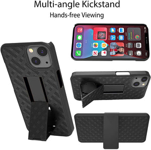 OEM Fitted Shell [iPhone 13] Rugged Kickstand Case Holster Belt Clip-MyPhoneCase.com