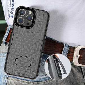 Slim Fitted Shell iPhone 15 Plus Case with Rugged Belt Clip Holster
