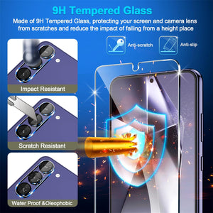Galaxy S24 Tempered Glass Screen + Camera Protector