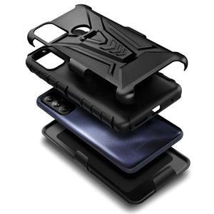 Full-Body Defender moto g play 2023 Case Belt Clip Holster - Black-MyPhoneCase.com