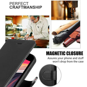 Premium Leather Flip Folio [moto g pure] Wallet Case w/ Card Holder-MyPhoneCase.com