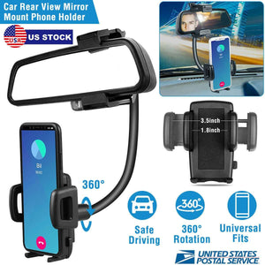 Universal 360 Car Rearview Mirror Phone Mount Holder Cradle *Limited-MyPhoneCase.com