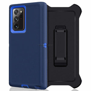 Heavy Duty Defender Galaxy Note 20 Case Belt Clip Holster - Dark Blue-MyPhoneCase.com